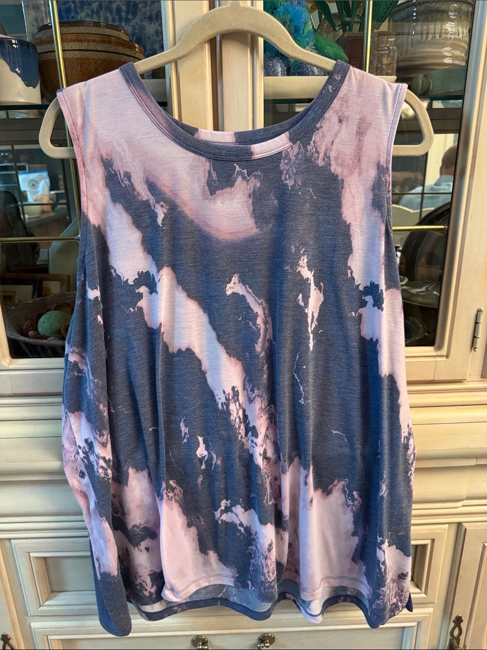 Old Navy Pink & Blue Tie-Dye Sleeveless Tank